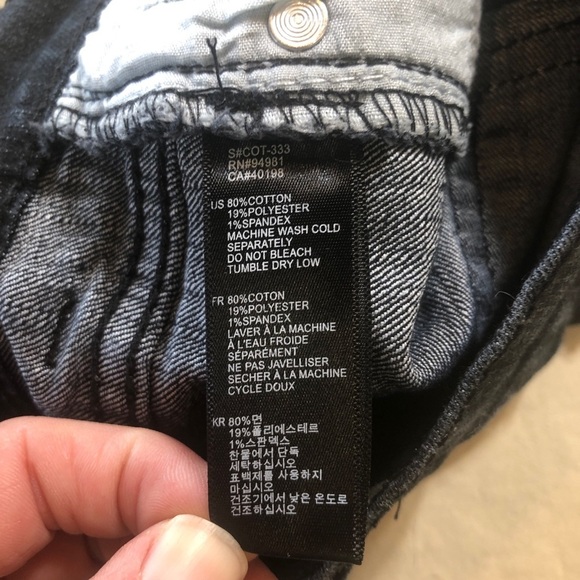 2.1 Denim BlackWash Stretch Short Shorts - Picture 5 of 6